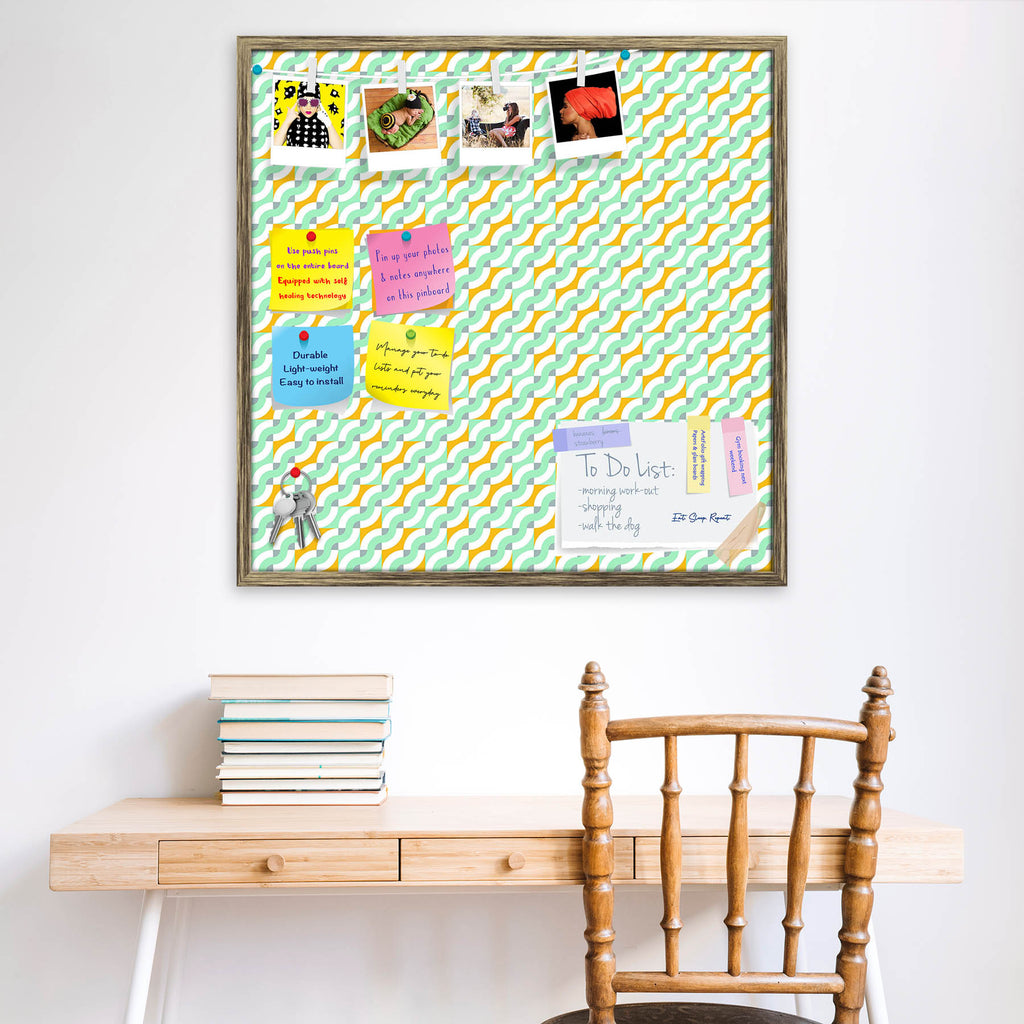 3D Shapes Bulletin Board Notice Pin Board Soft Board | Framed - Bulletin Boards Framed - ArtzFolio.com