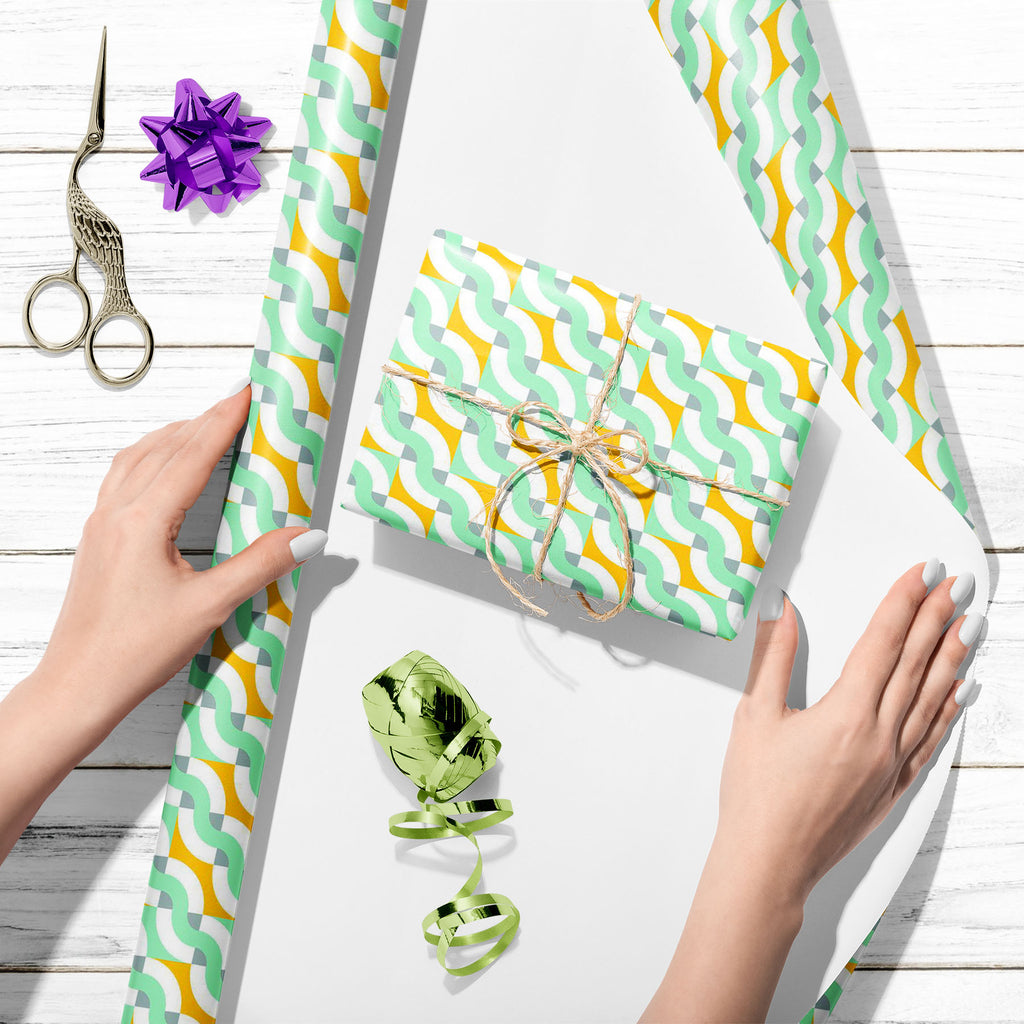 3D Shapes Art & Craft Gift Wrapping Paper - Wrapping Papers - ArtzFolio.com