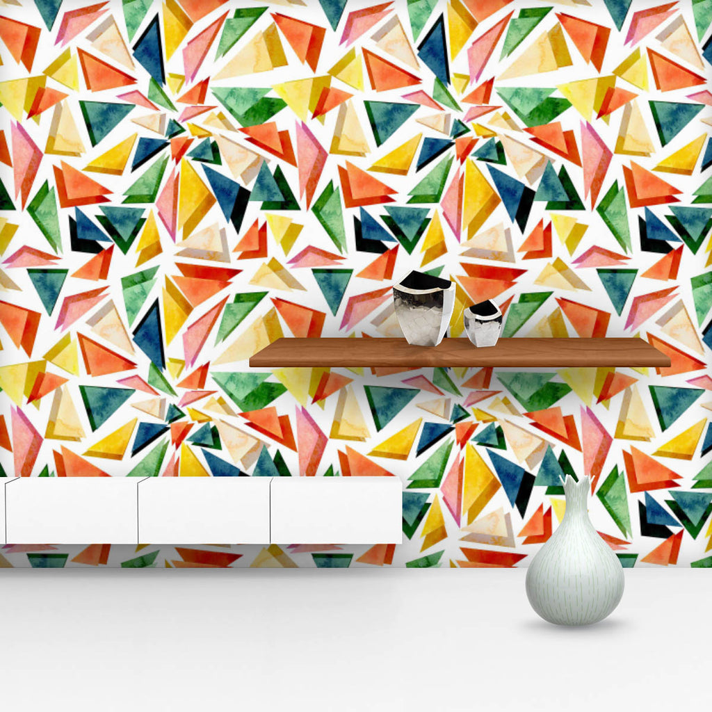 Watercolor Triangles D2 Wallpaper Roll-Wallpapers Peel & Stick-WAL_PA-IC 5008346 IC 5008346, Abstract Expressionism, Abstracts, Art and Paintings, Black and White, Digital, Digital Art, Geometric, Geometric Abstraction, Graphic, Hipster, Illustrations, Marble, Marble and Stone, Modern Art, Patterns, Retro, Semi Abstract, Signs, Signs and Symbols, Triangles, Watercolour, White, watercolor, d2, wallpaper, roll, abstract, art, background, blue, bright, color, colorful, contrast, creative, dark, deep, design, d