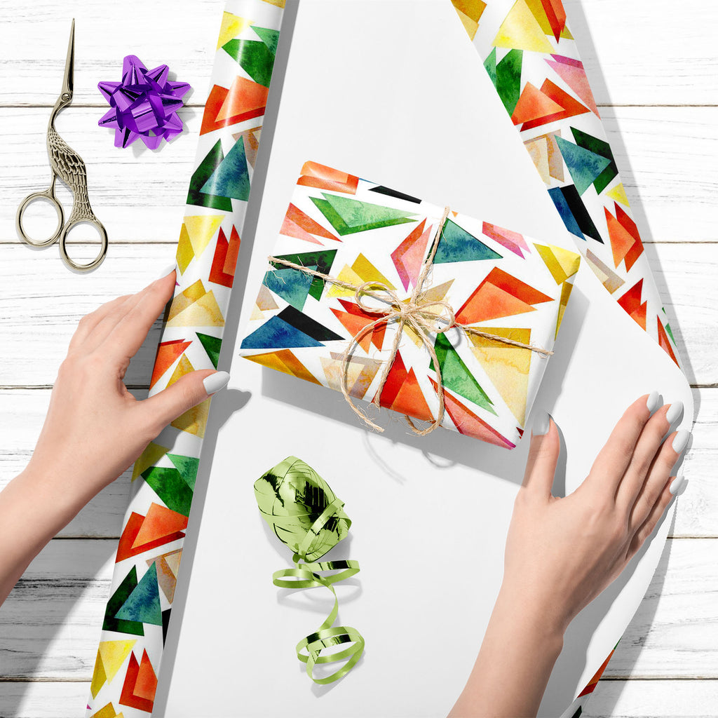Watercolor Triangles D2 Art & Craft Gift Wrapping Paper-Wrapping Papers-WRP_PP-IC 5008346 IC 5008346, Abstract Expressionism, Abstracts, Art and Paintings, Black and White, Digital, Digital Art, Geometric, Geometric Abstraction, Graphic, Hipster, Illustrations, Marble, Marble and Stone, Modern Art, Patterns, Retro, Semi Abstract, Signs, Signs and Symbols, Triangles, Watercolour, White, watercolor, d2, art, craft, gift, wrapping, paper, abstract, background, blue, bright, color, colorful, contrast, creative,
