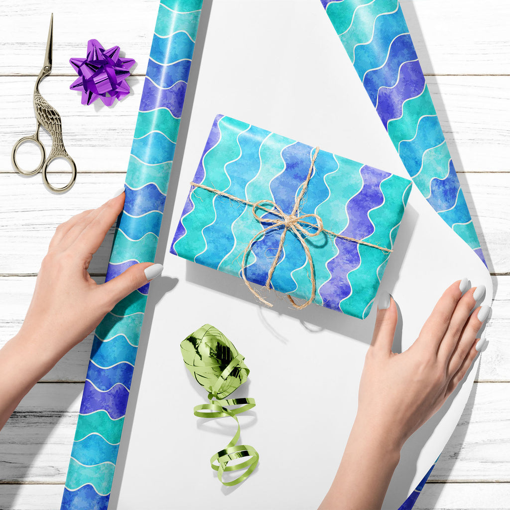 Watercolor Waves D2 Art & Craft Gift Wrapping Paper-Wrapping Papers-WRP_PP-IC 5008349 IC 5008349, Abstract Expressionism, Abstracts, Art and Paintings, Black and White, Decorative, Digital, Digital Art, Drawing, Graphic, Illustrations, Modern Art, Patterns, Semi Abstract, Signs, Signs and Symbols, Stripes, Watercolour, White, watercolor, waves, d2, art, craft, gift, wrapping, paper, abstract, backdrop, background, blue, cover, creative, curl, curve, decor, decoration, design, doodle, drawn, effect, fabric, 