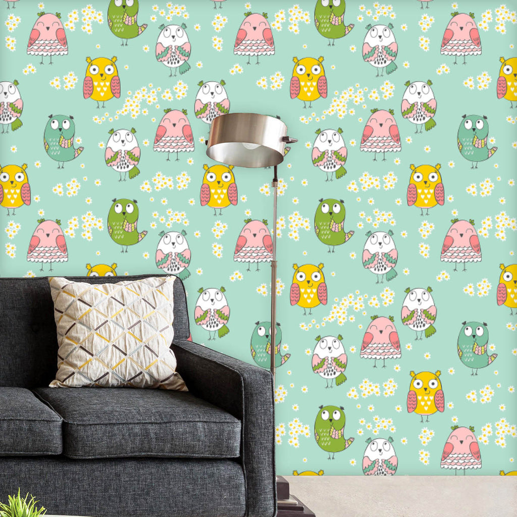 Owls & Flowers D1 Wallpaper Roll-Wallpapers Peel & Stick-WAL_PA-IC 5008353 IC 5008353, Ancient, Animals, Animated Cartoons, Art and Paintings, Baby, Birds, Botanical, Caricature, Cartoons, Children, Digital, Digital Art, Drawing, Floral, Flowers, Graphic, Historical, Illustrations, Kids, Medieval, Modern Art, Nature, Patterns, Retro, Scenic, Signs, Signs and Symbols, Vintage, owls, d1, wallpaper, roll, adorable, animal, art, backdrop, bird, camomile, cartoon, character, child, color, colorful, decor, decora