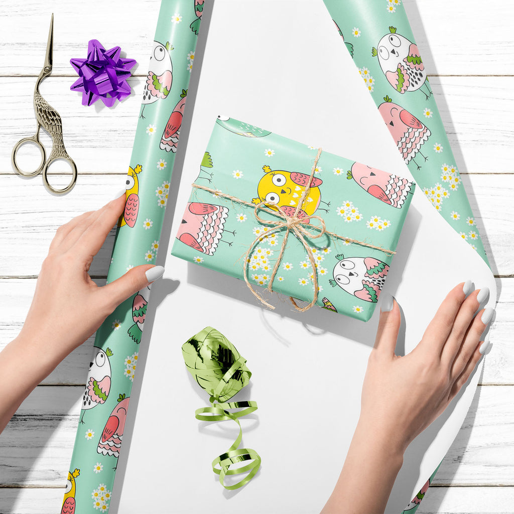 Owls & Flowers D1 Art & Craft Gift Wrapping Paper-Wrapping Papers-WRP_PP-IC 5008353 IC 5008353, Ancient, Animals, Animated Cartoons, Art and Paintings, Baby, Birds, Botanical, Caricature, Cartoons, Children, Digital, Digital Art, Drawing, Floral, Flowers, Graphic, Historical, Illustrations, Kids, Medieval, Modern Art, Nature, Patterns, Retro, Scenic, Signs, Signs and Symbols, Vintage, owls, d1, art, craft, gift, wrapping, paper, adorable, animal, backdrop, bird, camomile, cartoon, character, child, color, c