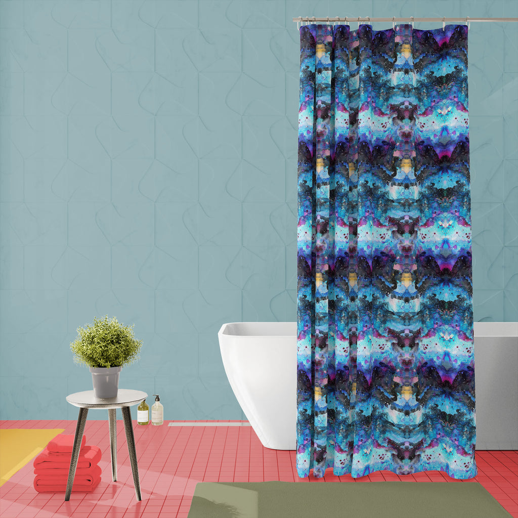 Psychedelic Modern Art Washable Waterproof Shower Curtain-Shower Curtains-CUR_SH_EL-IC 5008358 IC 5008358, Abstract Expressionism, Abstracts, Ancient, Art and Paintings, Astronomy, Cosmology, Drawing, Historical, Illustrations, Medieval, Modern Art, Paintings, Patterns, Semi Abstract, Signs, Signs and Symbols, Space, Splatter, Stars, Vintage, Watercolour, psychedelic, modern, art, washable, waterproof, shower, curtain, abstract, acrylic, artistic, artwork, background, blue, bright, cloud, color, colorful, c
