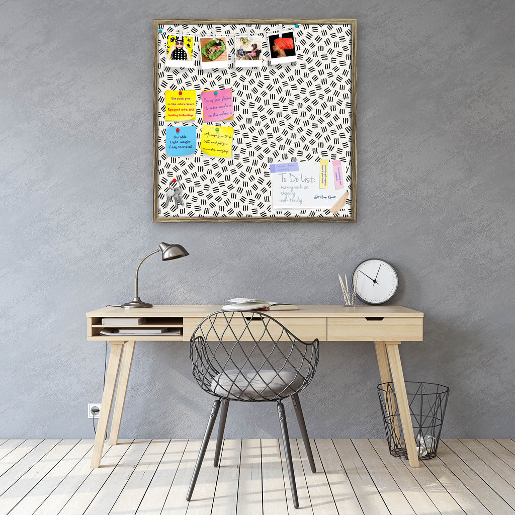 Abstract Geometric Pattern D17 Bulletin Board Notice Pin Board Soft Board | Framed - Bulletin Boards Framed - ArtzFolio.com