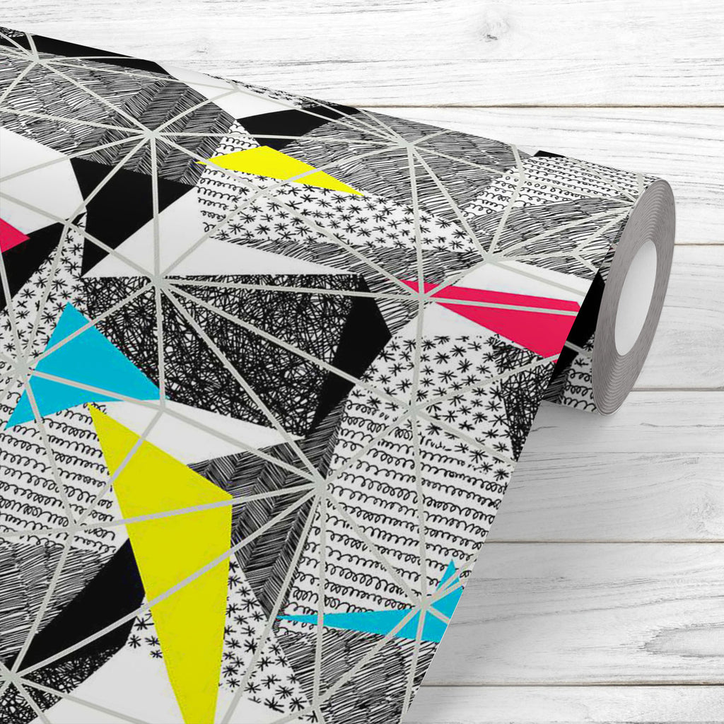 Triangular Facets Wallpaper Roll-Wallpapers Peel & Stick-WAL_PA-IC 5008369 IC 5008369, Ancient, Art and Paintings, Drawing, Fashion, Geometric, Geometric Abstraction, Grid Art, Hand Drawn, Historical, Illustrations, Medieval, Modern Art, Patterns, Retro, Signs, Signs and Symbols, Triangles, Vintage, triangular, facets, wallpaper, roll, art, cmyk, colorful, cool, creative, cyan, decor, design, drawings, element, fabric, facet, fun, geometry, grid, hand, drawn, handdrawn, low, memphis, modern, mosaic, pattern