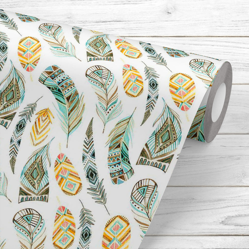 Ethnic Ornate Feathers Wallpaper Roll-Wallpapers Peel & Stick-WAL_PA-IC 5008373 IC 5008373, Abstract Expressionism, Abstracts, Ancient, Art and Paintings, Aztec, Black and White, Culture, Digital, Digital Art, Drawing, Ethnic, Geometric, Geometric Abstraction, Graphic, Historical, Illustrations, Indian, Medieval, Patterns, Semi Abstract, Signs, Signs and Symbols, Traditional, Triangles, Tribal, Vintage, Watercolour, White, World Culture, ornate, feathers, wallpaper, roll, abstract, art, background, boho, de