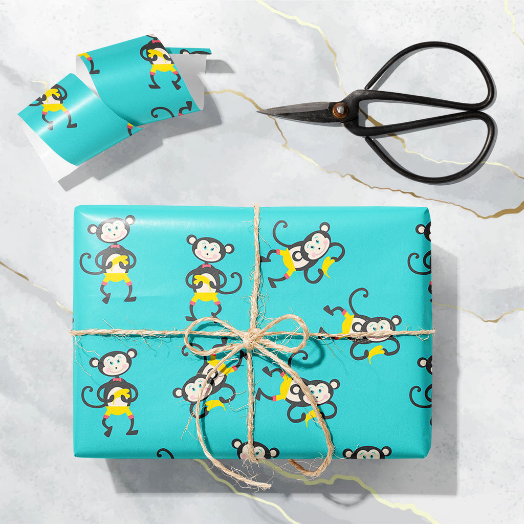 Kids Monkey Art & Craft Gift Wrapping Paper-Wrapping Papers-WRP_PP-IC 5008374 IC 5008374, Animals, Animated Cartoons, Art and Paintings, Baby, Caricature, Cartoons, Children, Decorative, Digital, Digital Art, Drawing, Fashion, Graphic, Icons, Illustrations, Kids, Modern Art, Patterns, Signs, Signs and Symbols, Symbols, Wildlife, monkey, art, craft, gift, wrapping, paper, animal, ape, background, banana, card, cartoon, character, child, childish, cute, decor, decoration, design, doodle, element, fabric, funn
