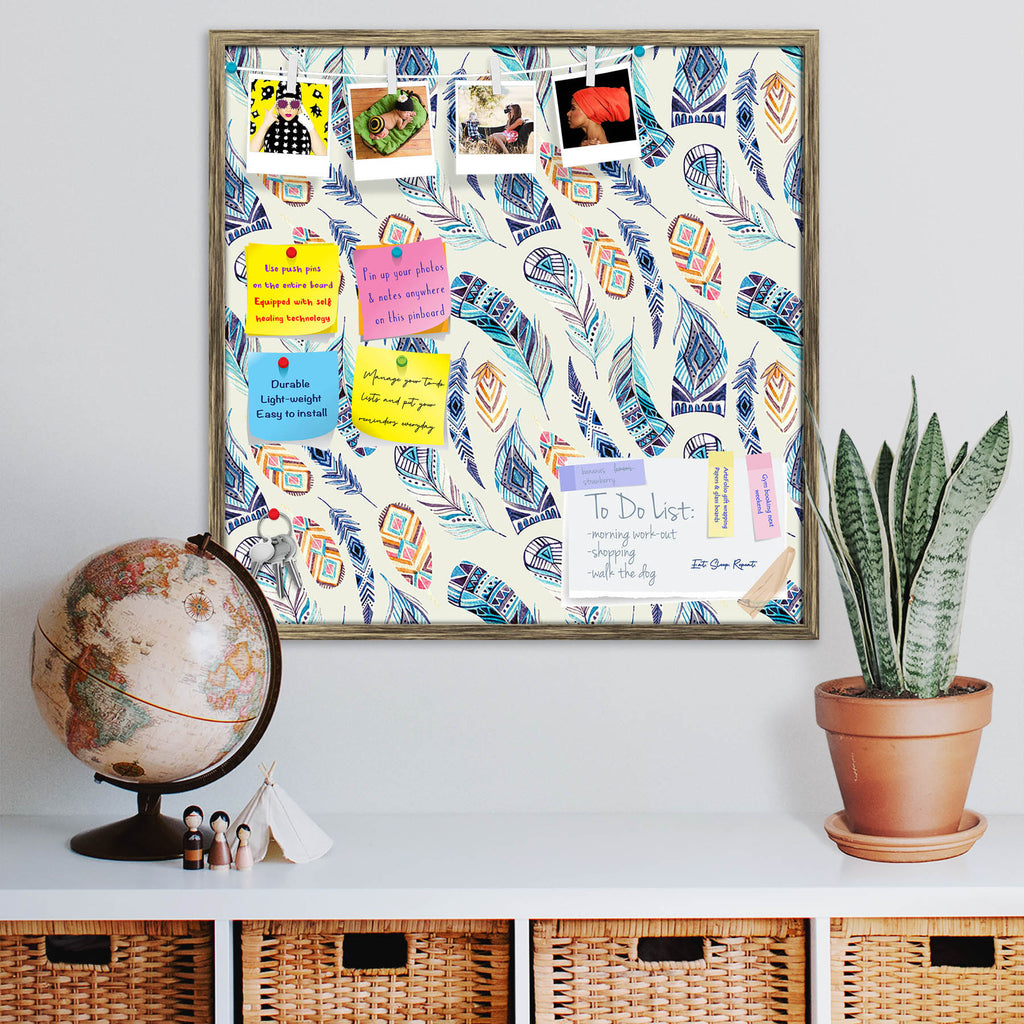 Watercolor Tribal Feathers Bulletin Board Notice Pin Board Soft Board | Framed-Bulletin Boards Framed-BLB_FR-IC 5008379 IC 5008379, Abstract Expressionism, Abstracts, Ancient, Aztec, Black and White, Culture, Digital, Digital Art, Drawing, Ethnic, Geometric, Geometric Abstraction, Graphic, Historical, Illustrations, Indian, Medieval, Patterns, Semi Abstract, Signs, Signs and Symbols, Traditional, Triangles, Tribal, Vintage, Watercolour, White, World Culture, watercolor, feathers, bulletin, board, notice, pi