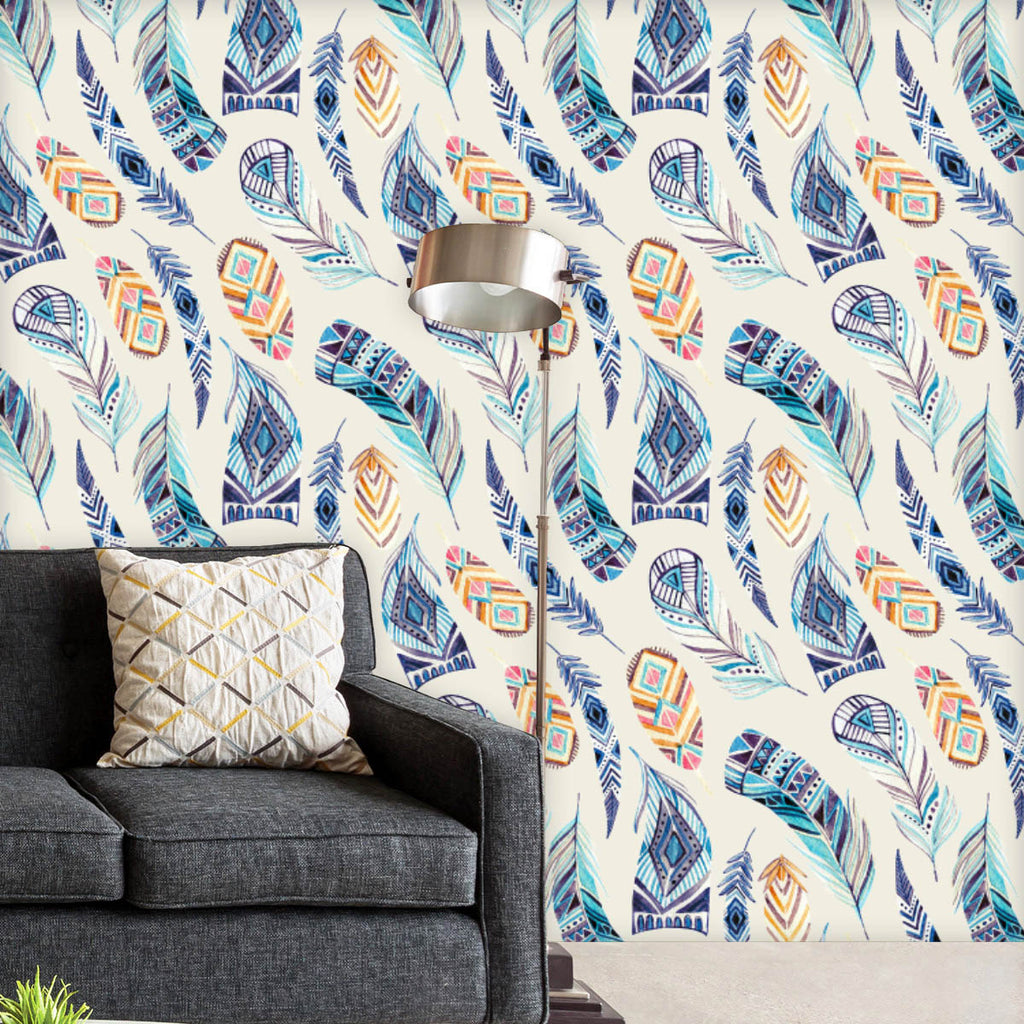 Watercolor Tribal Feathers Wallpaper Roll-Wallpapers Peel & Stick-WAL_PA-IC 5008379 IC 5008379, Abstract Expressionism, Abstracts, Ancient, Aztec, Black and White, Culture, Digital, Digital Art, Drawing, Ethnic, Geometric, Geometric Abstraction, Graphic, Historical, Illustrations, Indian, Medieval, Patterns, Semi Abstract, Signs, Signs and Symbols, Traditional, Triangles, Tribal, Vintage, Watercolour, White, World Culture, watercolor, feathers, wallpaper, roll, abstract, background, boho, decorated, design,