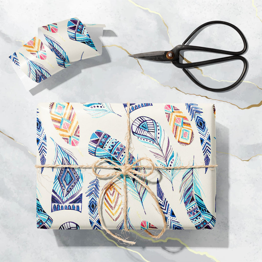 Watercolor Tribal Feathers Art & Craft Gift Wrapping Paper-Wrapping Papers-WRP_PP-IC 5008379 IC 5008379, Abstract Expressionism, Abstracts, Ancient, Aztec, Black and White, Culture, Digital, Digital Art, Drawing, Ethnic, Geometric, Geometric Abstraction, Graphic, Historical, Illustrations, Indian, Medieval, Patterns, Semi Abstract, Signs, Signs and Symbols, Traditional, Triangles, Tribal, Vintage, Watercolour, White, World Culture, watercolor, feathers, art, craft, gift, wrapping, paper, abstract, backgroun