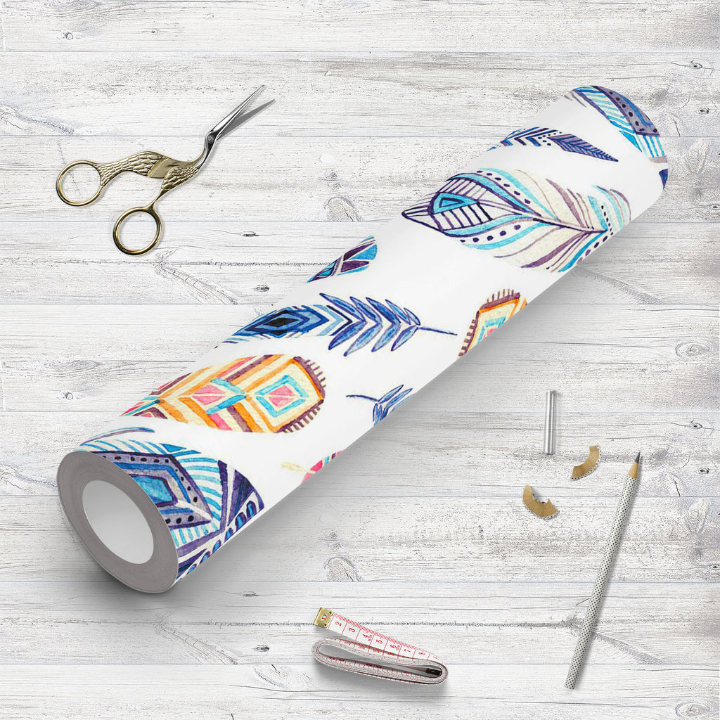 Ethnic Feathers Wallpaper Roll-Wallpapers Peel & Stick-WAL_PA-IC 5008380 IC 5008380, Abstract Expressionism, Abstracts, Ancient, Art and Paintings, Aztec, Black and White, Culture, Digital, Digital Art, Drawing, Ethnic, Geometric, Geometric Abstraction, Graphic, Historical, Illustrations, Indian, Medieval, Patterns, Semi Abstract, Signs, Signs and Symbols, Traditional, Triangles, Tribal, Vintage, Watercolour, White, World Culture, feathers, wallpaper, roll, abstract, art, background, boho, decorated, design