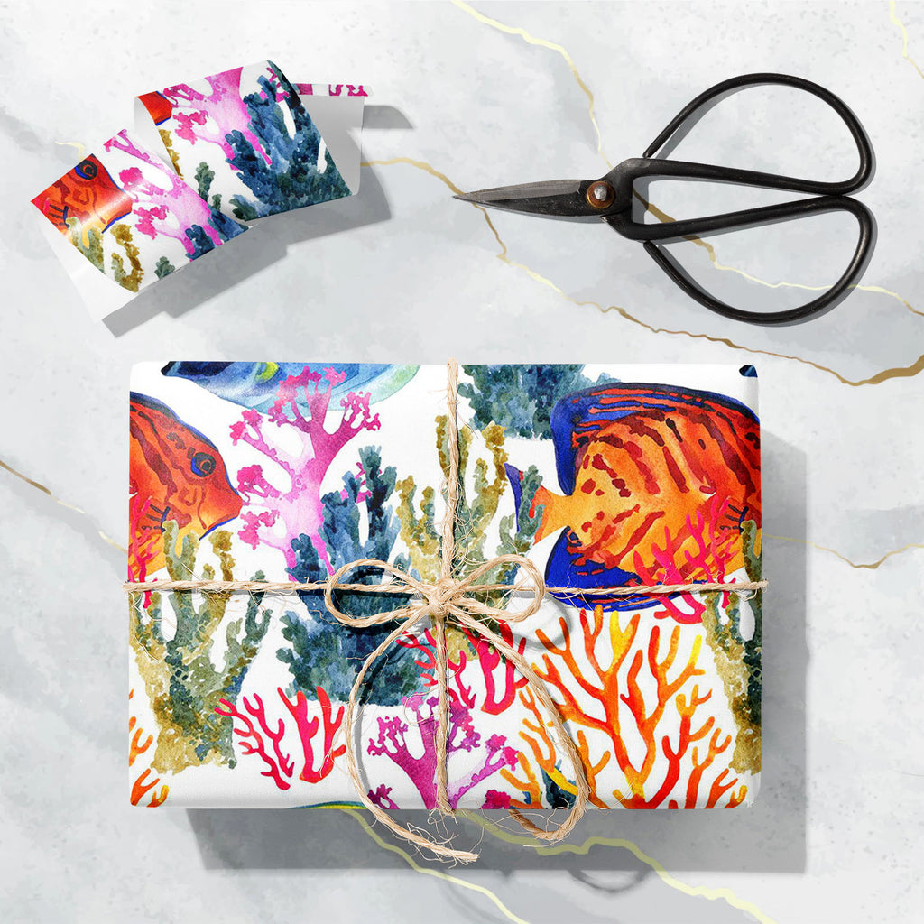 Corals & Fishes D2 Art & Craft Gift Wrapping Paper-Wrapping Papers-WRP_PP-IC 5008382 IC 5008382, Abstract Expressionism, Abstracts, Animals, Art and Paintings, Automobiles, Black and White, Chevron, Decorative, Illustrations, Nature, Patterns, Scenic, Semi Abstract, Signs, Signs and Symbols, Symbols, Transportation, Travel, Tropical, Vehicles, Watercolour, White, corals, fishes, d2, art, craft, gift, wrapping, paper, abstract, angel, angelfish, animal, background, beach, blue, tang, bright, butterfly, color