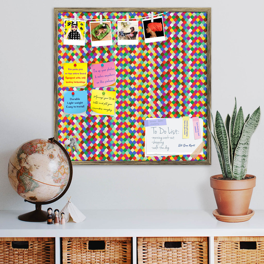 Abstract Geometry D1 Bulletin Board Notice Pin Board Soft Board | Framed - Bulletin Boards Framed - ArtzFolio.com