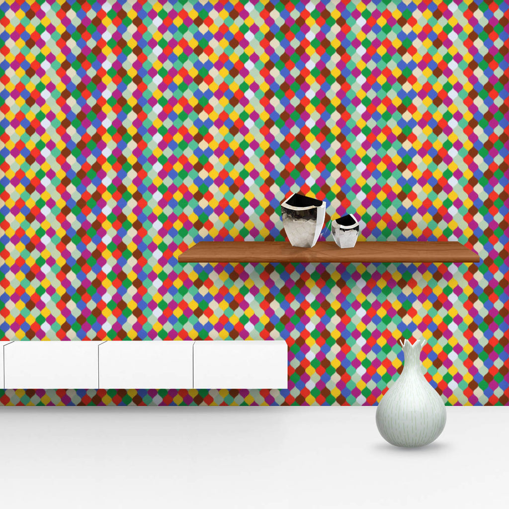 Abstract Geometry D1 Wallpaper Roll - Wallpapers Peel & Stick - ArtzFolio.com