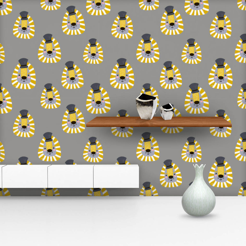 Kids Lion Faces Wallpaper Roll-Wallpapers Peel & Stick-WAL_PA-IC 5008404 IC 5008404, Animals, Animated Cartoons, Art and Paintings, Baby, Black, Black and White, Caricature, Cartoons, Children, Decorative, Drawing, Illustrations, Kids, Minimalism, Patterns, Scandinavian, Signs, Signs and Symbols, White, lion, faces, wallpaper, roll, animal, art, backdrop, background, bear, brush, cartoon, cat, childish, cute, decoration, design, doodle, element, fabric, face, hand, handdrawn, illustration, minimalistic, nur