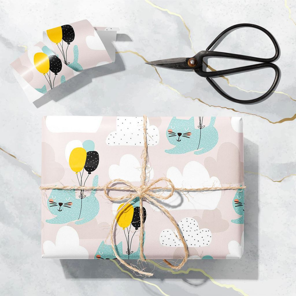Cats Flying With Balloon Art & Craft Gift Wrapping Paper-Wrapping Papers-WRP_PP-IC 5008409 IC 5008409, Animals, Animated Cartoons, Art and Paintings, Baby, Black, Black and White, Caricature, Cartoons, Children, Decorative, Drawing, Illustrations, Kids, Patterns, Scandinavian, Signs, Signs and Symbols, White, cats, flying, with, balloon, art, craft, gift, wrapping, paper, animal, backdrop, background, brush, cartoon, cat, childish, clouds, cute, decoration, design, dog, doodle, element, fabric, hand, handdr
