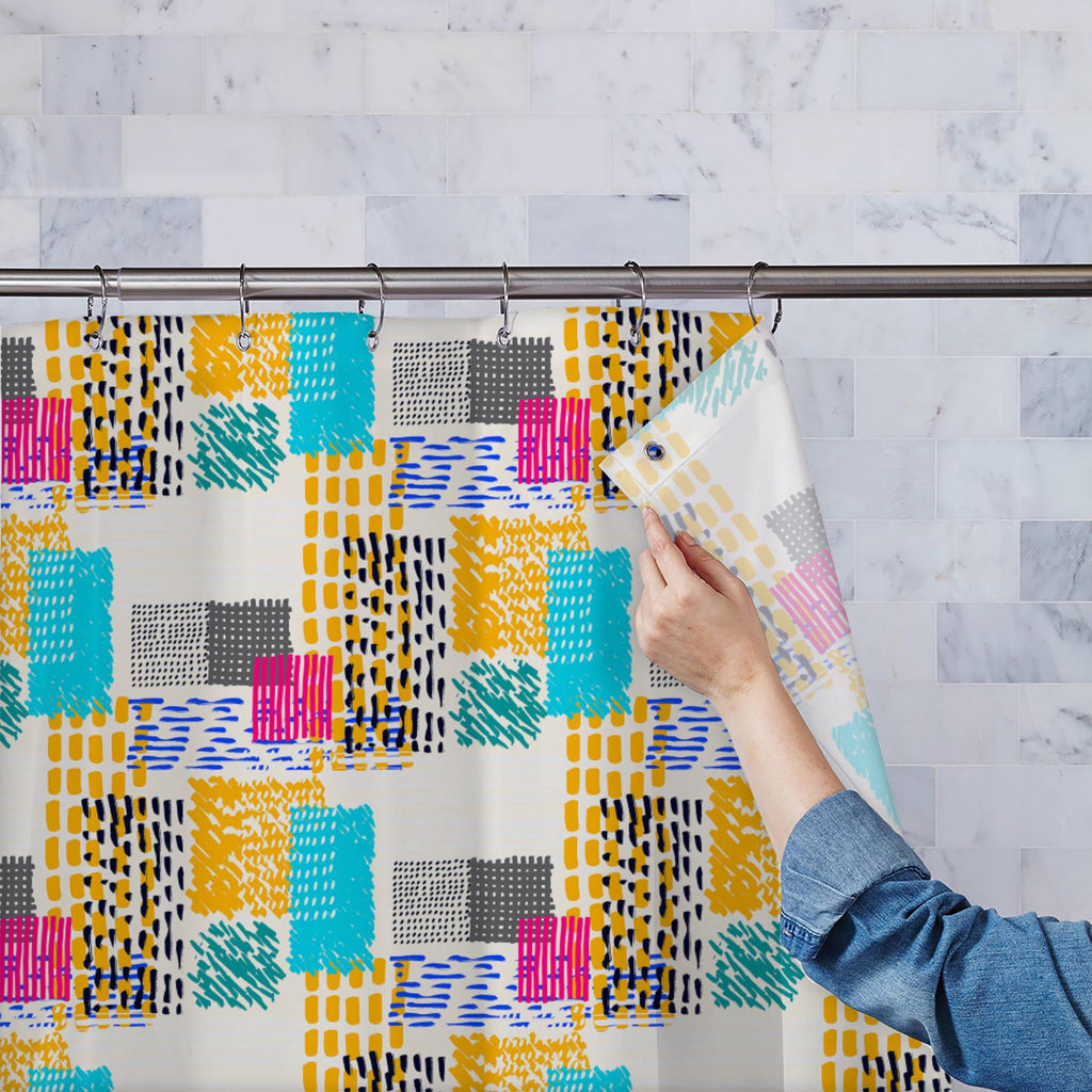 Hand-Drawn Doodle D1 Washable Waterproof Shower Curtain-Shower Curtains-CUR_SH_EL-IC 5008422 IC 5008422, Abstract Expressionism, Abstracts, Ancient, Art and Paintings, Circle, Digital, Digital Art, Education, Fashion, Geometric, Geometric Abstraction, Graphic, Hipster, Historical, Illustrations, Japanese, Medieval, Patterns, Pop Art, Retro, Schools, Semi Abstract, Signs, Signs and Symbols, Triangles, Universities, Vintage, hand-drawn, doodle, d1, washable, waterproof, shower, curtain, abstract, art, backdro