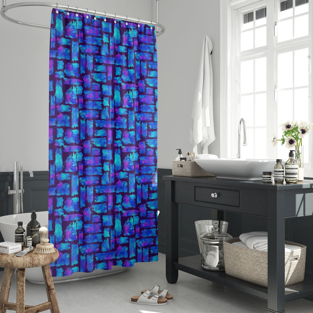 Watercolor Brush Strokes Washable Waterproof Shower Curtain-Shower Curtains-CUR_SH_EL-IC 5008423 IC 5008423, Abstract Expressionism, Abstracts, Art and Paintings, Baby, Bohemian, Children, Collages, Dots, Drawing, Education, Fantasy, Fashion, Geometric, Geometric Abstraction, Kids, Modern Art, Patterns, Plaid, Retro, Schools, Semi Abstract, Stripes, Universities, Watercolour, watercolor, brush, strokes, washable, waterproof, shower, curtain, abstract, art, background, blue, boho, brushed, collage, contempor