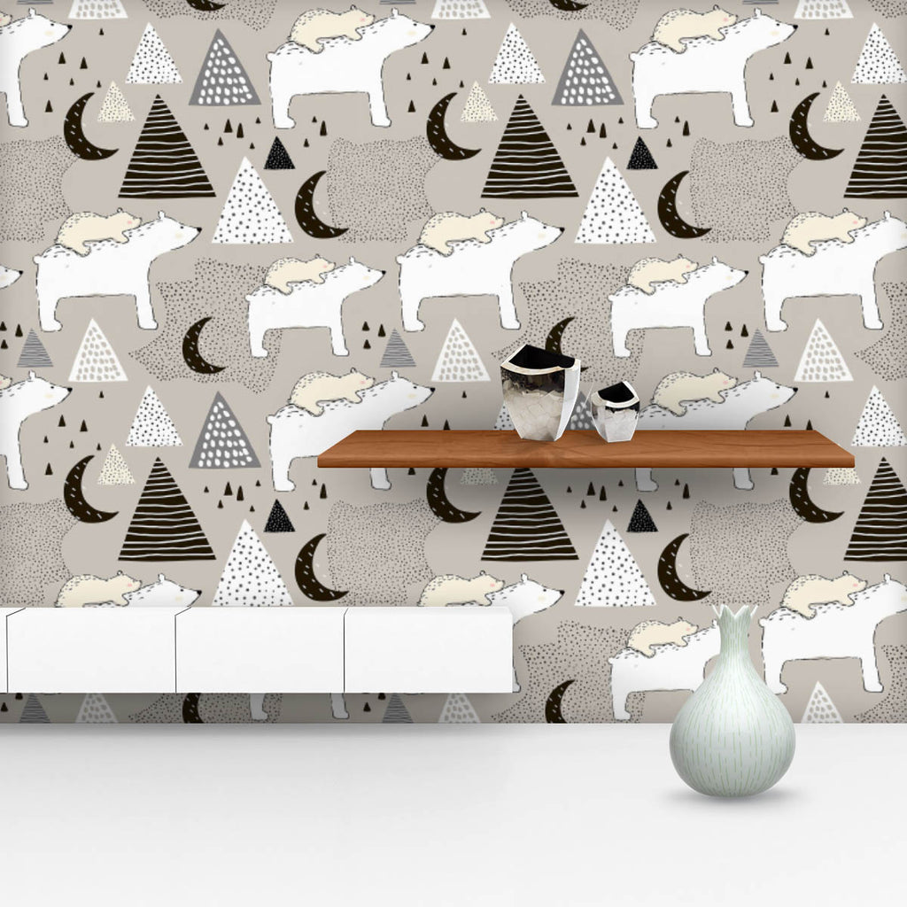 Polar Bear Mom & Baby Wallpaper Roll-Wallpapers Peel & Stick-WAL_PA-IC 5008426 IC 5008426, Animated Cartoons, Art and Paintings, Baby, Black, Black and White, Caricature, Cartoons, Children, Decorative, Drawing, Hand Drawn, Illustrations, Kids, Minimalism, Patterns, Scandinavian, Signs, Signs and Symbols, White, polar, bear, mom, wallpaper, roll, art, backdrop, background, brush, cartoon, childish, creative, cute, decoration, design, doodle, element, fabric, hand, drawn, handdrawn, iceberg, illustration, mi