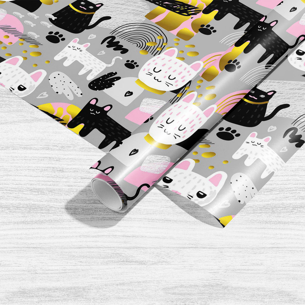 Cats Kitten Art & Craft Gift Wrapping Paper-Wrapping Papers-WRP_PP-IC 5008434 IC 5008434, Abstract Expressionism, Abstracts, Animals, Animated Cartoons, Art and Paintings, Baby, Black and White, Caricature, Cartoons, Children, Decorative, Digital, Digital Art, Dots, Drawing, Fashion, Graphic, Illustrations, Kids, Patterns, Pets, Semi Abstract, Signs, Signs and Symbols, White, cats, kitten, art, craft, gift, wrapping, paper, abstract, animal, backdrop, beautiful, card, cartoon, cat, character, child, childis