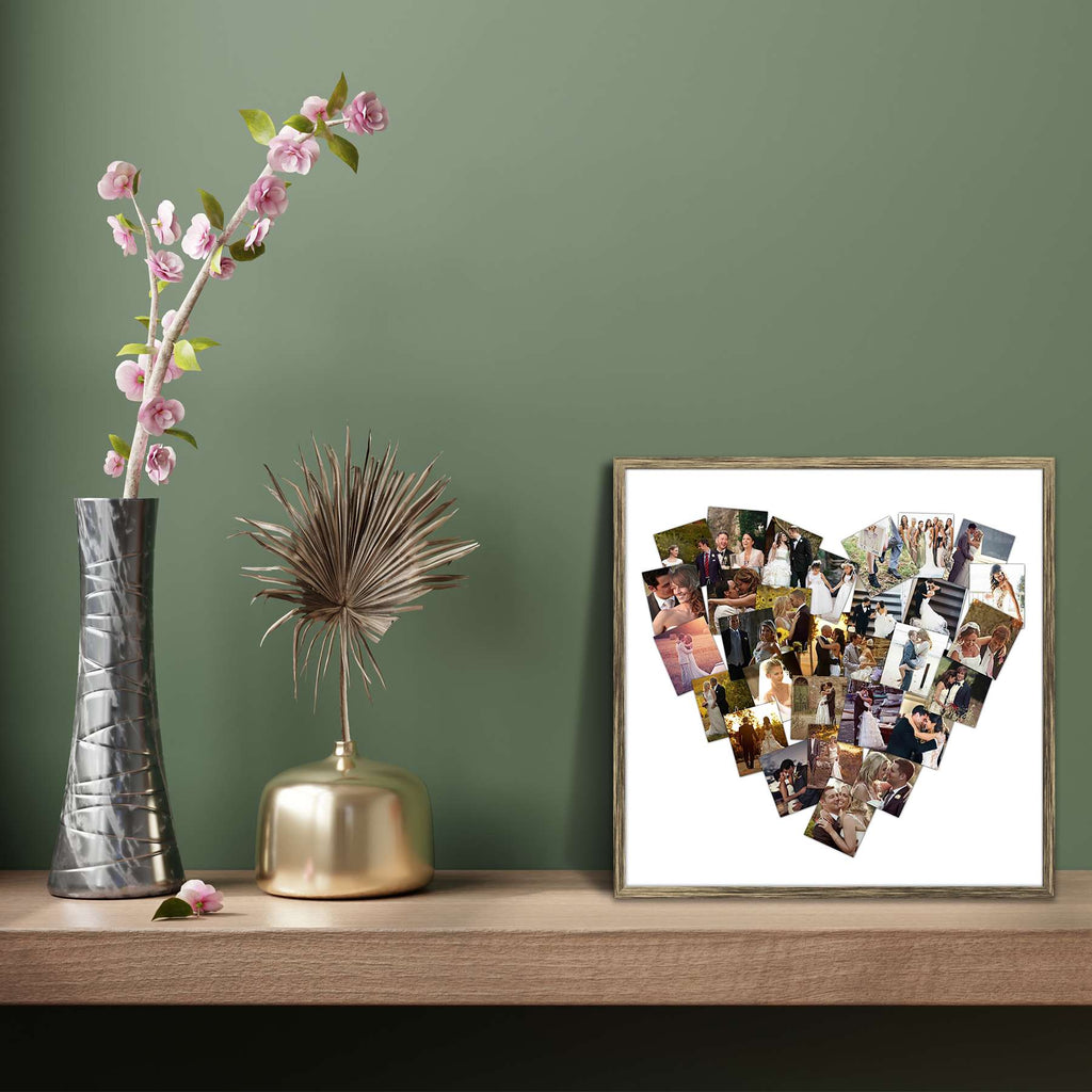 All Hearts Personalised Custom Photo Collage Frame Gift for Birthday, Anniversary, Parents, Friends & Family - Personalized Photo Frame Collage - ArtzFolio.com