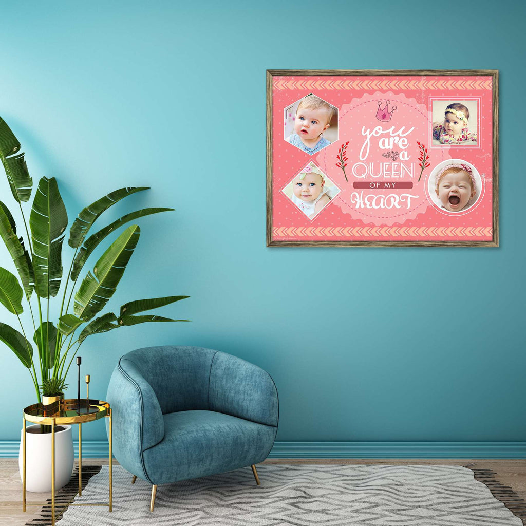 Darling Queen Personalised Custom Photo Collage Frame Gift for Birthday, Anniversary, Parents, Friends & Family-Personalized Photo Frame Collage-PTA_FR-IC 5009094 IC 5009094, Baby, Children, Kids, Love, Romance, darling, queen, personalised, custom, photo, collage, frame, gift, for, birthday, anniversary, parents, friends, family, photo frame, baby photo collage, baby photo frames, photo frames for friends, birthday photo collage, collage frame, framed photo collage, personalised collage, personalised photo