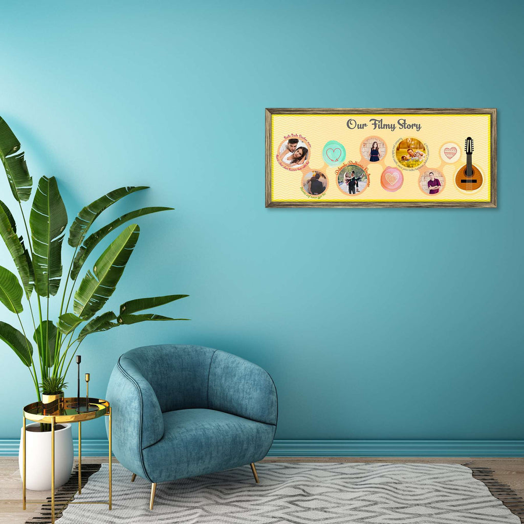 Our Filmy Story Personalised Custom Photo Collage Frame Gift for Birthday, Anniversary, Parents, Friends & Family-Personalized Photo Frame Collage-PTA_FR-IC 5009147 IC 5009147, Collages, Love, Romance, Wedding, our, filmy, story, personalised, custom, photo, collage, frame, gift, for, birthday, anniversary, parents, friends, family, photo frame, baby photo collage, baby photo frames, photo frames for friends, birthday photo collage, collage frame, framed photo collage, personalised collage, personalised pho