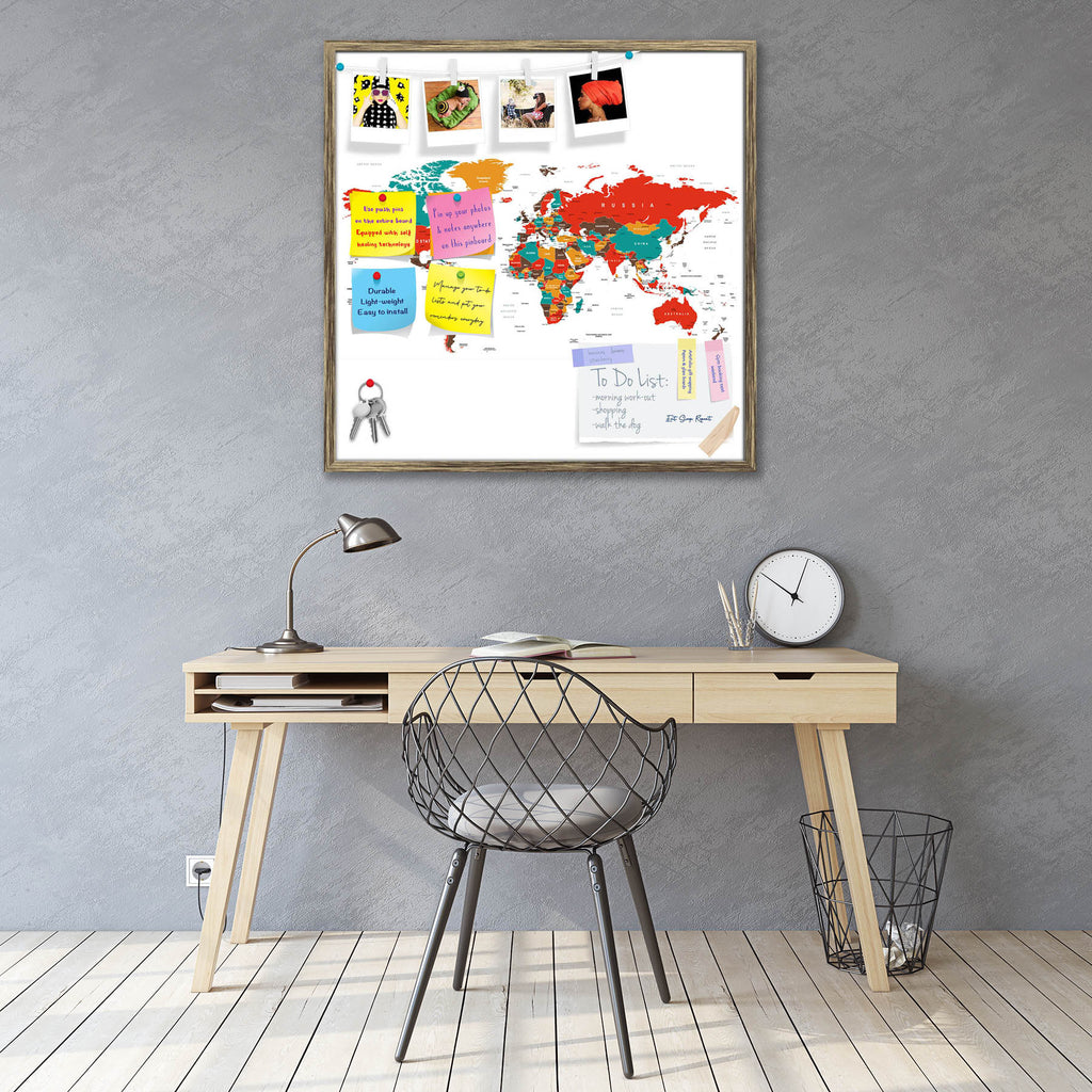 Colorful World Map D1 Bulletin Board Notice Pin Board Soft Board | Framed-Bulletin Boards Framed-BLB_FR-IC 5010789 IC 5010789, African, American, Art and Paintings, Asian, Chinese, Cities, City Views, Countries, French, German, Illustrations, Italian, Japanese, Maps, Paintings, Russian, Spanish, colorful, world, map, d1, bulletin, board, notice, pin, soft, framed, asia, east, middle, vector, africa, country, china, city, pacific, north, region, south, australia, russia, america, atlantic, ocean, canada, new