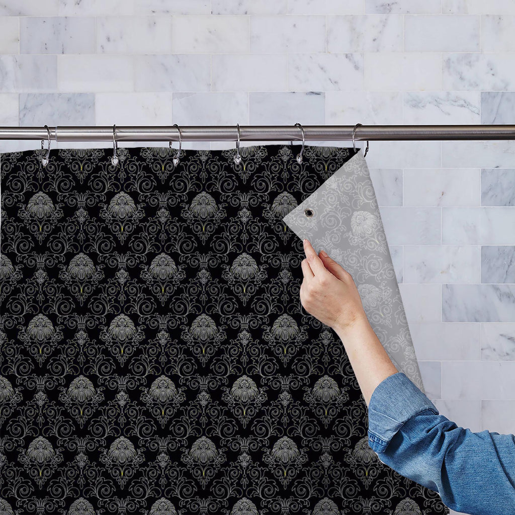 Golden Flowers & Leaves D1 Washable Waterproof Shower Curtain-Shower Curtains-CUR_SH_EL-IC 5014998 IC 5014998, Abstract Expressionism, Abstracts, Ancient, Black, Black and White, Botanical, Damask, Decorative, Digital, Digital Art, Floral, Flowers, Graphic, Historical, Illustrations, Medieval, Nature, Patterns, Retro, Scenic, Semi Abstract, Signs, Signs and Symbols, Vintage, golden, leaves, d1, washable, waterproof, shower, curtain, abstract, background, banner, decor, design, effortless, flower, gold, illu