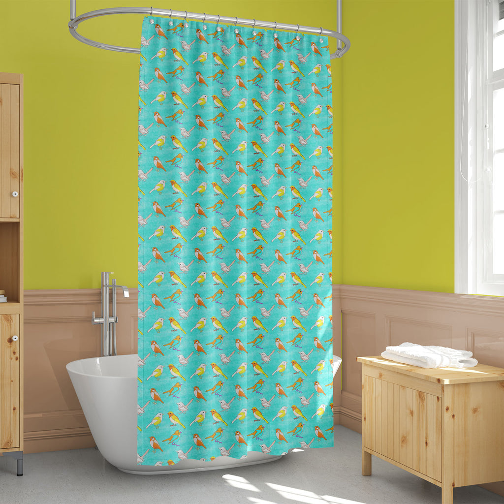 Vintage Birds Washable Waterproof Shower Curtain-Shower Curtains-CUR_SH_EL-IC 5015005 IC 5015005, Abstract Expressionism, Abstracts, Ancient, Animals, Animated Cartoons, Art and Paintings, Birds, Caricature, Cartoons, Decorative, Digital, Digital Art, Graphic, Historical, Illustrations, Love, Medieval, Modern Art, Nature, Patterns, Retro, Romance, Scenic, Seasons, Semi Abstract, Signs, Signs and Symbols, Vintage, washable, waterproof, shower, curtain, bird, wallpaper, pattern, seamless, background, design, 