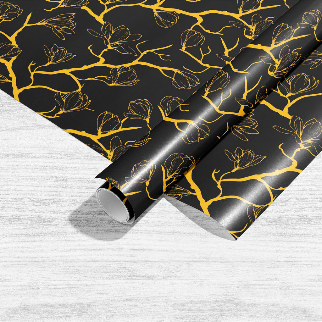 Floral Magnolia D1 Art & Craft Gift Wrapping Paper-Wrapping Papers-WRP_PP-IC 5015010 IC 5015010, Ancient, Black, Black and White, Botanical, Drawing, Fashion, Floral, Flowers, Historical, Illustrations, Love, Medieval, Nature, Patterns, Retro, Romance, Scenic, Signs, Signs and Symbols, Vintage, magnolia, d1, art, craft, gift, wrapping, paper, pattern, flower, seamless, background, simple, vector, element, spring, arrangement, bouquet, branch, leaf, ornament, silhouette, artwork, backdrop, beautiful, beauty,