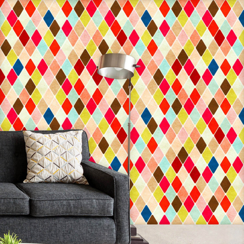 Retro Harlequin D1 Wallpaper Roll-Wallpapers Peel & Stick-WAL_PA-IC 5015012 IC 5015012, Abstract Expressionism, Abstracts, Ancient, Culture, Diamond, Ethnic, Historical, Medieval, Patterns, Retro, Semi Abstract, Signs, Signs and Symbols, Traditional, Tribal, Vintage, World Culture, harlequin, d1, wallpaper, roll, pattern, fabric, texture, circus, background, argyle, abstract, cotton, coffee, print, classic, color, grunge, old, seamless, design, square, beige, paper, socks, symmetry, twill, backdrop, blanket