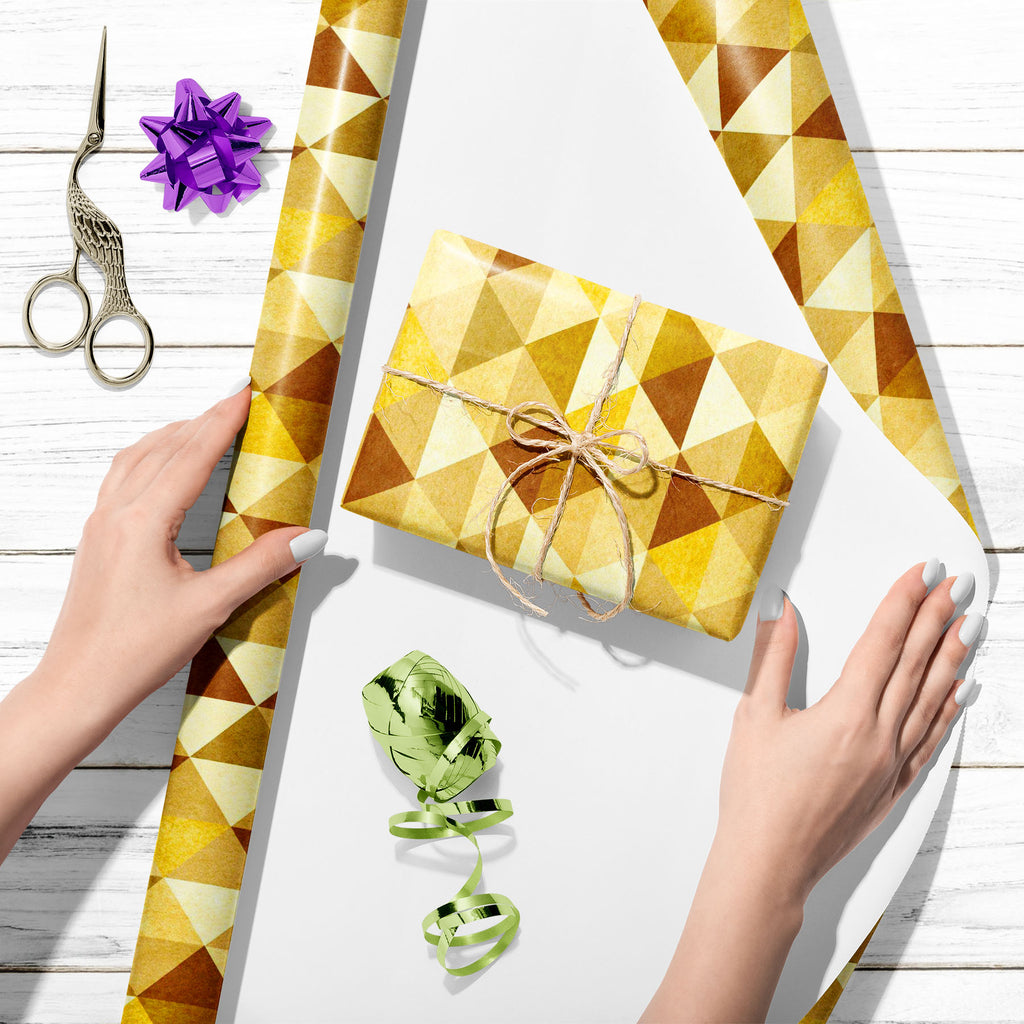 Golden Strokes Art & Craft Gift Wrapping Paper-Wrapping Papers-WRP_PP-IC 5015016 IC 5015016, Abstract Expressionism, Abstracts, Ancient, Culture, Diamond, Ethnic, Geometric, Geometric Abstraction, Historical, Medieval, Patterns, Retro, Semi Abstract, Signs, Signs and Symbols, Traditional, Triangles, Tribal, Vintage, Watercolour, World Culture, golden, strokes, art, craft, gift, wrapping, paper, texture, pattern, brown, background, seamless, square, beige, old, print, simple, textile, abstract, concept, cott