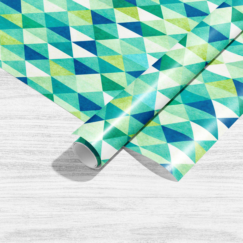 Blue Triangles Art & Craft Gift Wrapping Paper-Wrapping Papers-WRP_PP-IC 5015017 IC 5015017, Abstract Expressionism, Abstracts, Ancient, Culture, Diamond, Ethnic, Geometric, Geometric Abstraction, Historical, Medieval, Patterns, Retro, Semi Abstract, Signs, Signs and Symbols, Traditional, Triangles, Tribal, Vintage, World Culture, blue, art, craft, gift, wrapping, paper, pattern, texture, seamless, background, geometry, green, wool, abstract, wallpaper, classic, fabric, symmetry, color, diagonal, harlequin,
