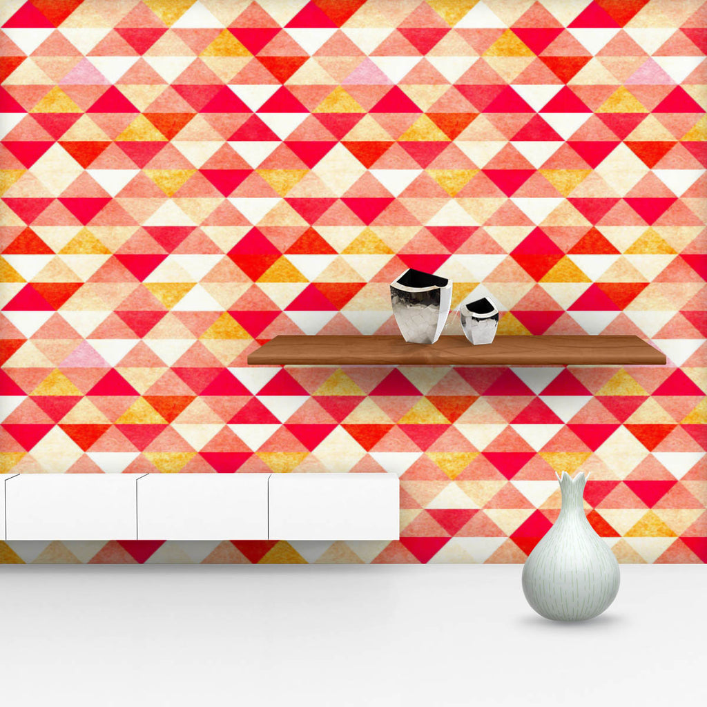 Red Triangles Wallpaper Roll-Wallpapers Peel & Stick-WAL_PA-IC 5015018 IC 5015018, Abstract Expressionism, Abstracts, Ancient, Culture, Diamond, Ethnic, Geometric, Geometric Abstraction, Historical, Medieval, Patterns, Retro, Semi Abstract, Signs, Signs and Symbols, Traditional, Triangles, Tribal, Vintage, World Culture, red, wallpaper, roll, texture, paper, pattern, pink, background, triangle, old, seamless, textile, classic, abstract, beige, color, cotton, grunge, woolen, argyle, backdrop, basic, blanket,