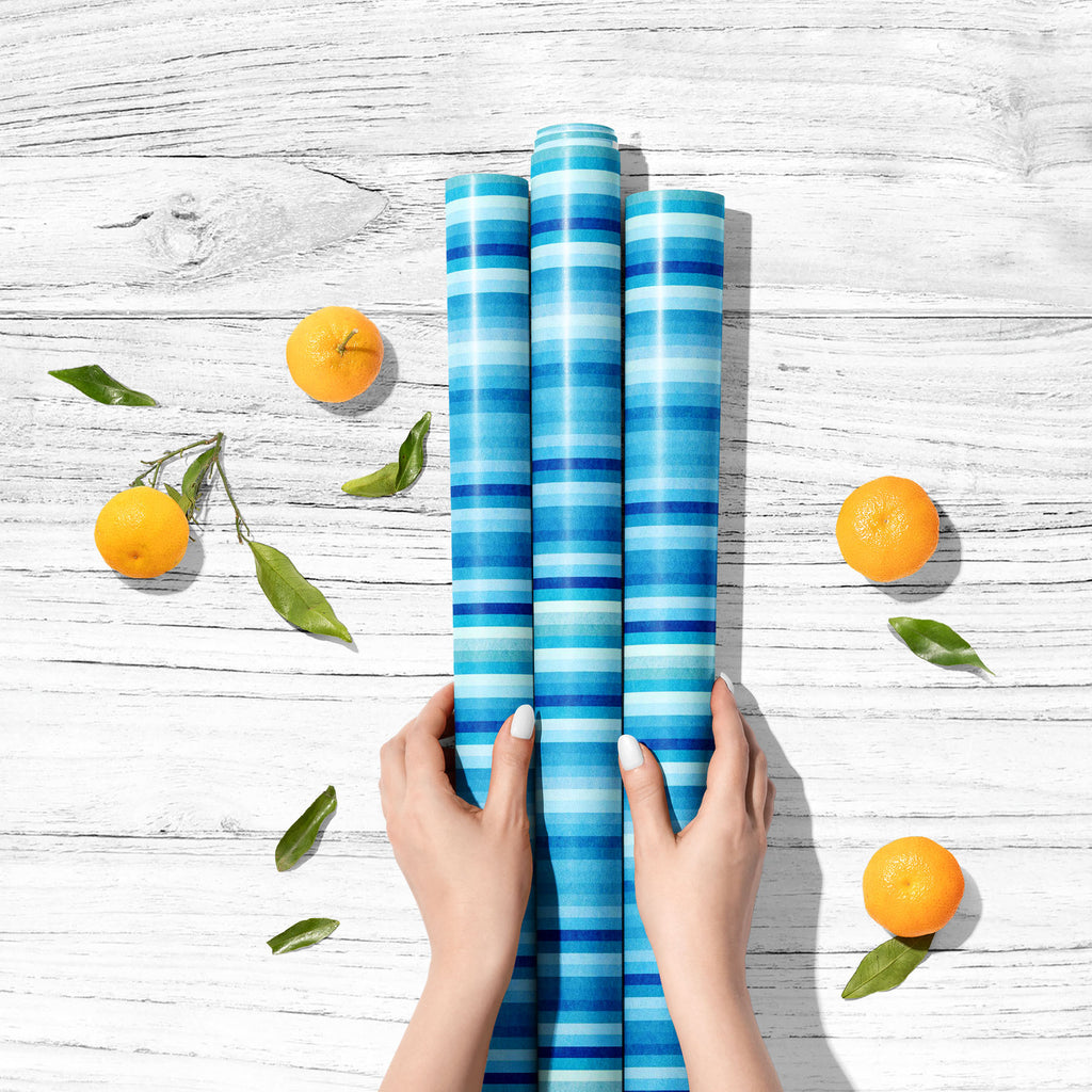 Blue Stripes Art & Craft Gift Wrapping Paper-Wrapping Papers-WRP_PP-IC 5015023 IC 5015023, Abstract Expressionism, Abstracts, Ancient, Culture, Ethnic, Fashion, Geometric, Geometric Abstraction, Historical, Medieval, Patterns, Retro, Semi Abstract, Signs, Signs and Symbols, Stripes, Traditional, Tribal, Vintage, World Culture, blue, art, craft, gift, wrapping, paper, pattern, background, water, horizontal, seamless, sea, trendy, abstract, classic, fabric, funky, print, texture, beige, bright, continuity, co