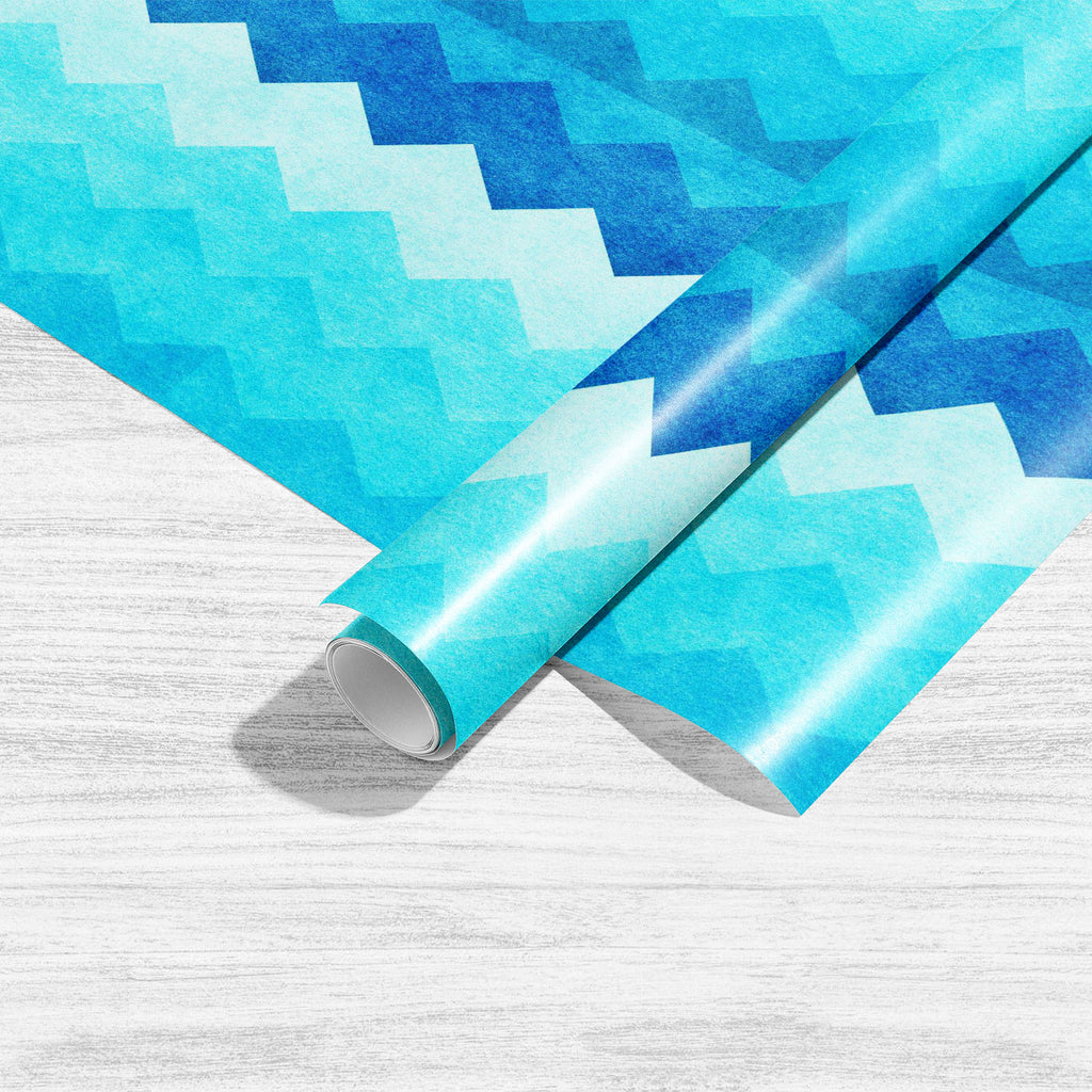 Blue Chevron Art & Craft Gift Wrapping Paper-Wrapping Papers-WRP_PP-IC 5015026 IC 5015026, Ancient, Chevron, Culture, Ethnic, Fashion, Geometric, Geometric Abstraction, Herringbone, Historical, Medieval, Patterns, Retro, Signs, Signs and Symbols, Traditional, Tribal, Vintage, World Culture, blue, art, craft, gift, wrapping, paper, pattern, background, water, sea, seamless, fabric, grey, old, print, zigzag, design, grunge, wool, classic, tweed, twill, weave, beige, brick, clothes, clothing, dimensional, illu