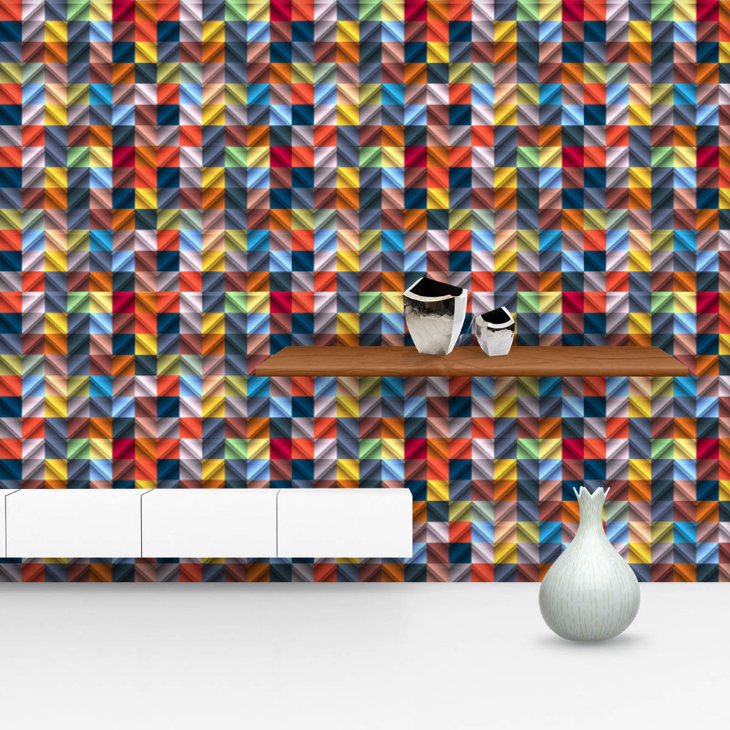 Colorful Retro Zigzag Wallpaper Roll-Wallpapers Peel & Stick-WAL_PA-IC 5015031 IC 5015031, 3D, Abstract Expressionism, Abstracts, Architecture, Art and Paintings, Digital, Digital Art, Geometric, Geometric Abstraction, Graphic, Modern Art, Patterns, Retro, Semi Abstract, Signs, Signs and Symbols, Space, Typography, colorful, zigzag, wallpaper, roll, art, background, cube, mosaic, abstract, backdrop, block, box, brick, bright, card, color, concept, corporate, cover, decoration, design, electronic, element, f