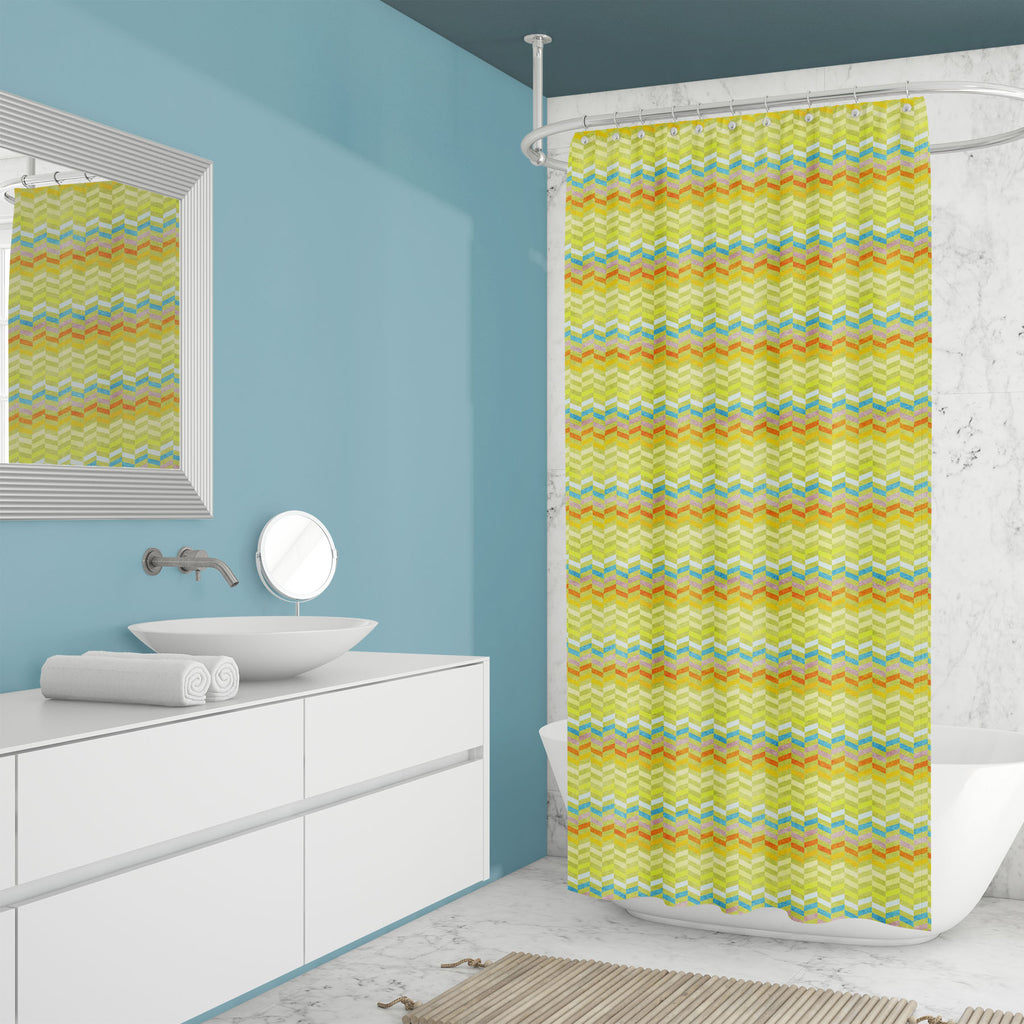 Multicolor Chevron Washable Waterproof Shower Curtain-Shower Curtains-CUR_SH_EL-IC 5015032 IC 5015032, Ancient, Books, Chevron, Culture, Ethnic, Fashion, Geometric, Geometric Abstraction, Herringbone, Historical, Medieval, Patterns, Retro, Signs, Signs and Symbols, Traditional, Tribal, Vintage, World Culture, multicolor, washable, waterproof, shower, curtain, pattern, paper, seamless, background, classic, clothes, clothing, colorful, design, dimensional, fabric, grunge, illusion, menswear, old, texture, pri
