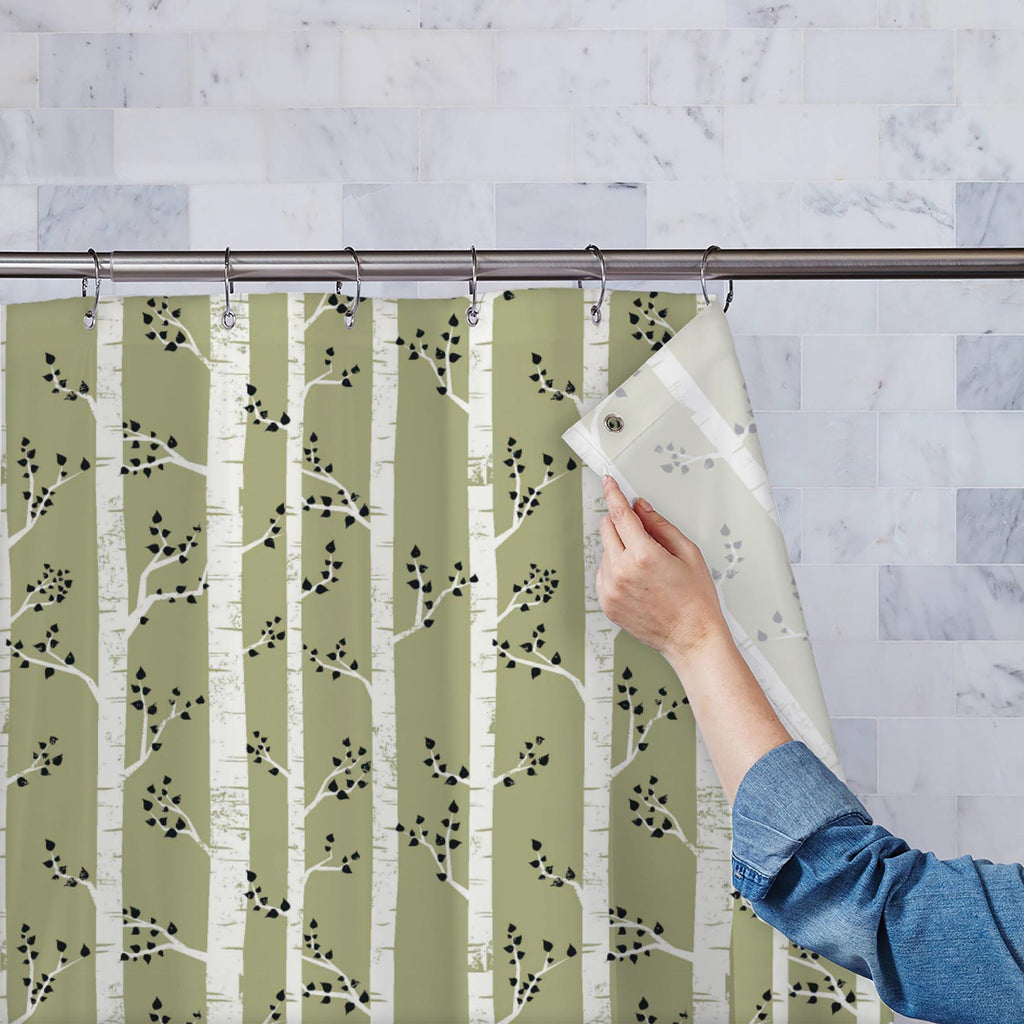 Grunge Birch Trees Washable Waterproof Shower Curtain-Shower Curtains-CUR_SH_EL-IC 5015040 IC 5015040, Abstract Expressionism, Abstracts, Ancient, Decorative, Digital, Digital Art, Graphic, Historical, Illustrations, Medieval, Modern Art, Nature, Patterns, Scenic, Semi Abstract, Signs, Signs and Symbols, Vintage, grunge, birch, trees, washable, waterproof, shower, curtain, tree, pattern, forest, seamless, vector, trunk, illustration, texture, branch, modern, abstract, background, design, style, decor, decor