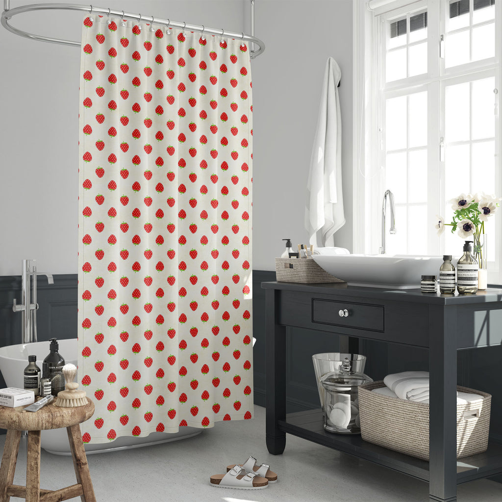 Strawberries Pattern Washable Waterproof Shower Curtain-Shower Curtains-CUR_SH_EL-IC 5015042 IC 5015042, Ancient, Cuisine, Food, Food and Beverage, Food and Drink, Fruit and Vegetable, Fruits, Historical, Illustrations, Medieval, Nature, Patterns, Retro, Scenic, Seasons, Signs, Signs and Symbols, Vintage, strawberries, pattern, washable, waterproof, shower, curtain, strawberry, background, seamless, texture, cute, design, paper, summer, beige, berry, canning, color, colorful, diet, fabric, garden, harvest, 