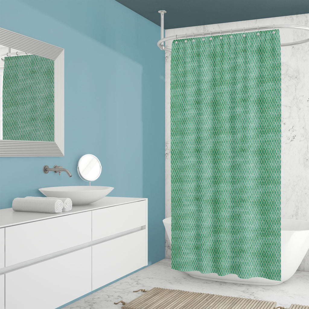 Green Veil-Like Pattern Washable Waterproof Shower Curtain-Shower Curtains-CUR_SH_EL-IC 5015063 IC 5015063, Ancient, Culture, Damask, Diamond, Ethnic, Historical, Medieval, Patterns, Retro, Signs, Signs and Symbols, Traditional, Tribal, Vintage, Wedding, World Culture, green, veil-like, pattern, washable, waterproof, shower, curtain, texture, net, background, delicate, seamless, fabric, old, veil, abstract, backdrop, beautiful, beige, bride, classic, clothes, clothing, color, concept, cotton, design, diagon