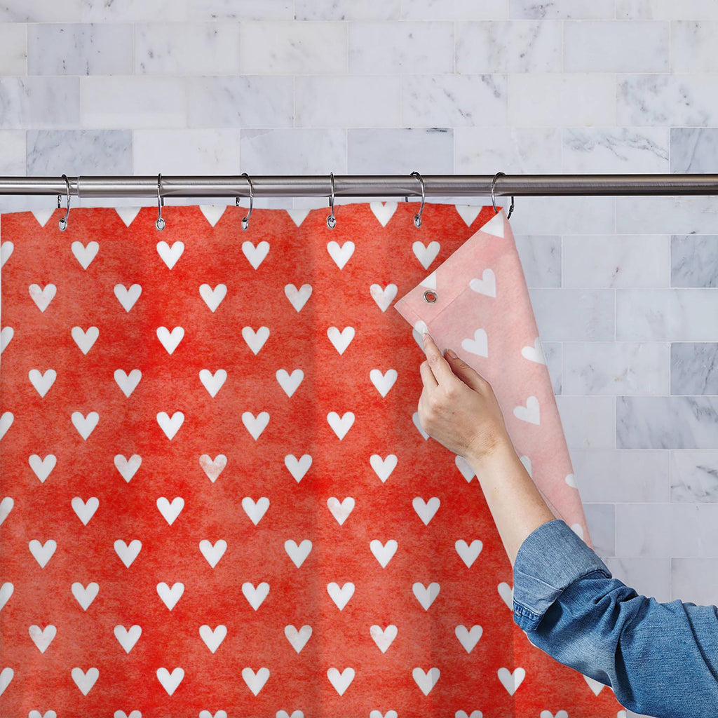 White Watercolor Hearts Washable Waterproof Shower Curtain-Shower Curtains-CUR_SH_EL-IC 5015065 IC 5015065, Art and Paintings, Hearts, Love, Patterns, Romance, Watercolour, Wedding, white, watercolor, washable, waterproof, shower, curtain, background, texture, pattern, heart, valentine, paper, seamless, day, fun, card, chic, fabric, kiss, pink, wallpaper, beige, celebrate, celebration, couple, cute, date, happy, in, invitation, lovely, marriage, old, red, romantic, shabby, shape, stencil, sweet, valentine's