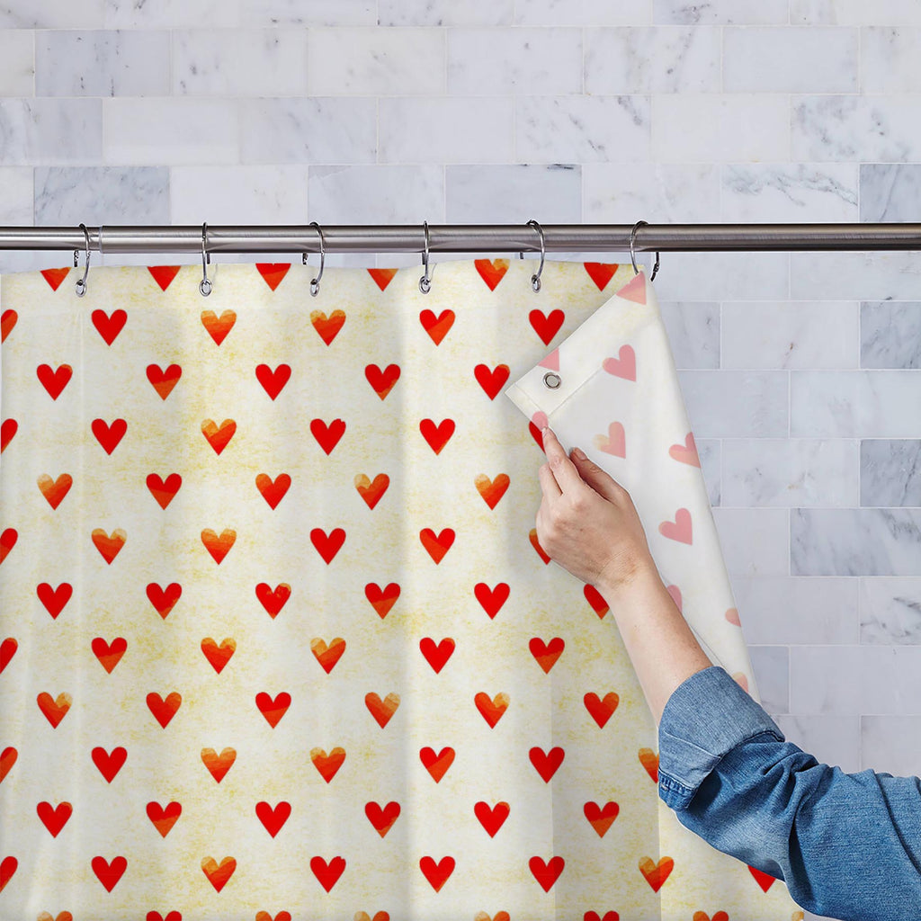 Red Hearts Washable Waterproof Shower Curtain-Shower Curtains-CUR_SH_EL-IC 5015066 IC 5015066, Art and Paintings, Hearts, Love, Patterns, Romance, Watercolour, Wedding, red, washable, waterproof, shower, curtain, background, texture, heart, pattern, day, paper, wallpaper, cute, watercolor, seamless, fun, happy, fabric, pink, sweet, romantic, kiss, chic, marriage, card, couple, celebration, stencil, beige, date, invitation, celebrate, in, lovely, old, shabby, shape, valentine, valentine's, artzfolio, shower 