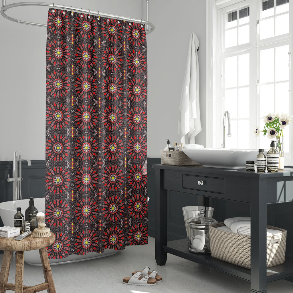Abstract Floral Damask Washable Waterproof Shower Curtain - Shower Curtains - ArtzFolio.com