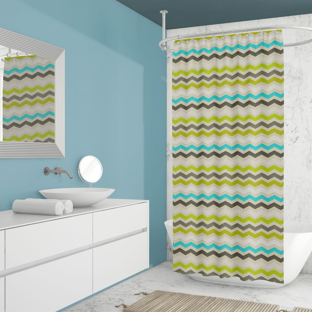 Watercolor Chevron Shapes Washable Waterproof Shower Curtain-Shower Curtains-CUR_SH_EL-IC 5015090 IC 5015090, Abstract Expressionism, Abstracts, Ancient, Black and White, Chevron, Geometric, Geometric Abstraction, Historical, Medieval, Patterns, Retro, Semi Abstract, Signs, Signs and Symbols, Vintage, Watercolour, White, watercolor, shapes, washable, waterproof, shower, curtain, pattern, abstract, backdrop, beige, cute, design, fabric, background, grey, paper, texture, seamless, simple, stencil, trendy, wal