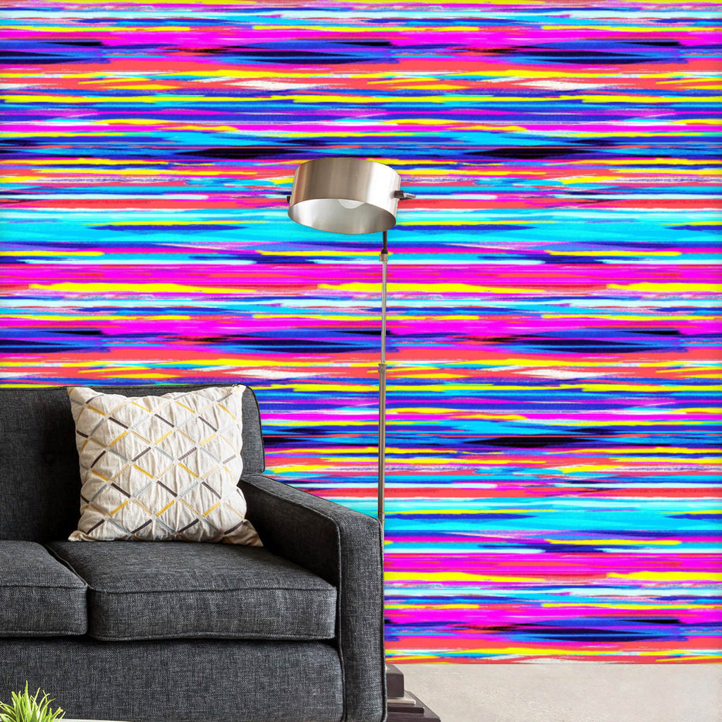 Abstract Stripes Tiles Wallpaper Roll - Wallpapers Peel & Stick - ArtzFolio.com