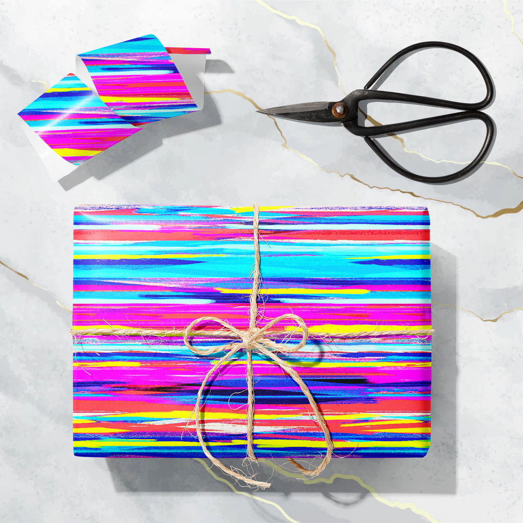 Abstract Stripes Tiles Art & Craft Gift Wrapping Paper - Wrapping Papers - ArtzFolio.com