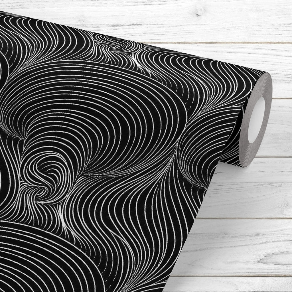 Abstract Waves D13 Wallpaper Roll - Wallpapers Peel & Stick - ArtzFolio.com